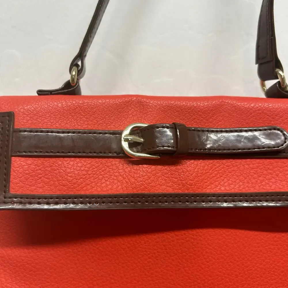 JANIE and JACK Structured Purse Orange‎ and Brown Kids Purse